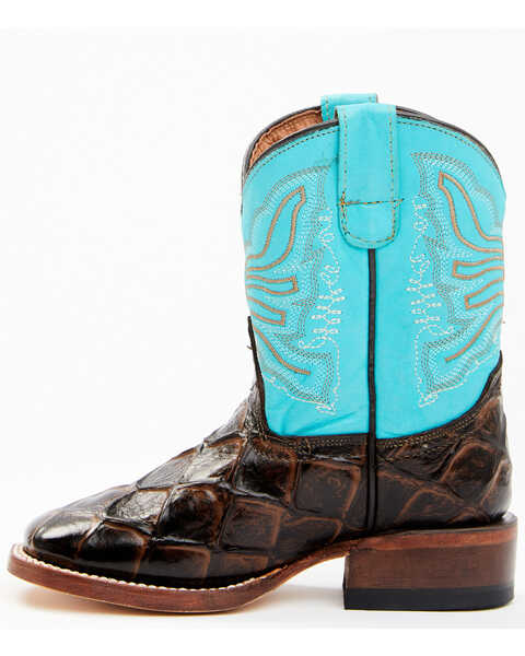 Image #3 - Tanner Mark Little Boys' Cooper Western Boots - Broad Square Toe, Chocolate, hi-res