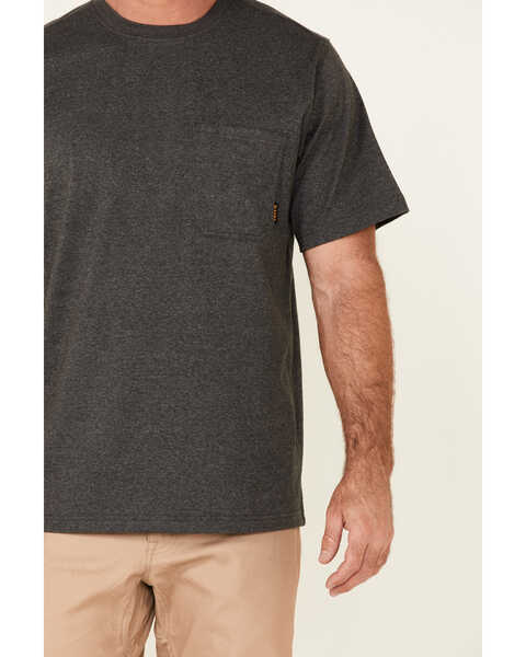 Image #3 - Hawx Men's Solid Charcoal Forge Short Sleeve Work Pocket T-Shirt - Big , Charcoal, hi-res