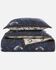 Image #3 - HiEnd Accents Saratoga Reversible Queen Size Quilt Set - 3 Piece, Navy, hi-res