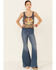 Goodie Two Sleeves Women's Charcoal Southern Sunsets Graphic Crop Tank Top, Charcoal, hi-res