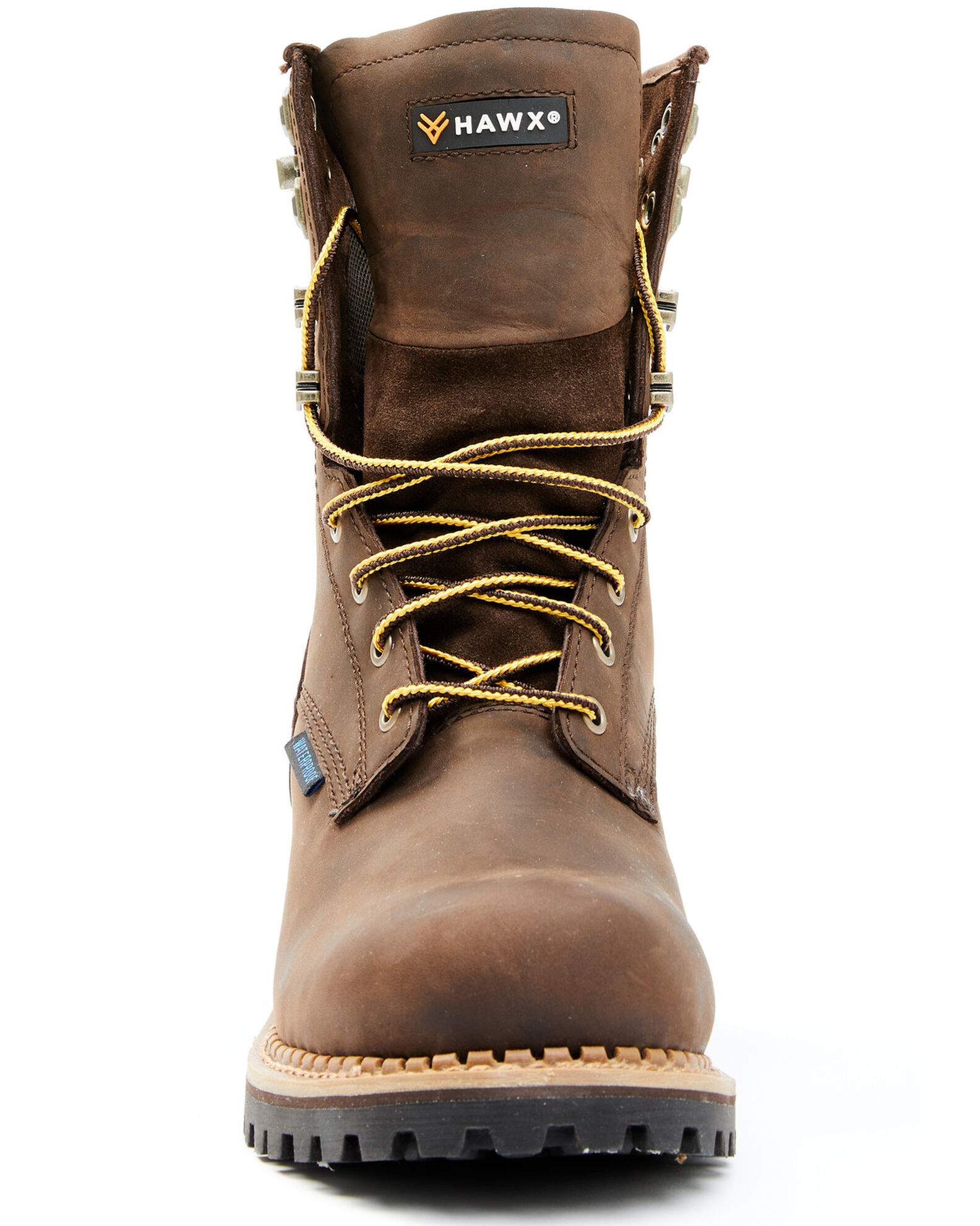 Image #4 - Hawx Men's 8" Waterproof Logger Boots - Soft Toe, Brown, hi-res