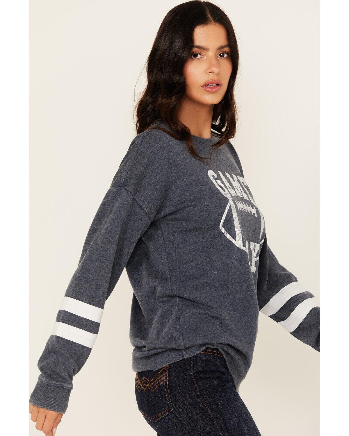Image #2 - Blended Women's Game Day Graphic Sweatshirt, Blue, hi-res