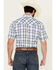 Image #4 - Ely Walker Men's Plaid Print Short Sleeve Pearl Snap Western Shirt, White, hi-res