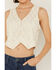 Image #3 - Shyanne Women's Beaded Lace Vest , Cream, hi-res