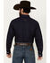 Image #4 - Ariat Men's Kaiser Diamond Print Long Sleeve Button-Down Western Shirt - Big , Dark Blue, hi-res
