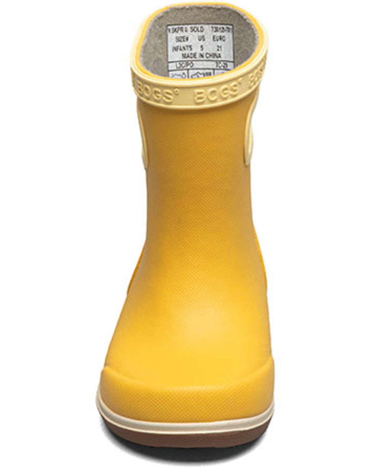 Image #4 - Bogs Boys' Skipper II Solid Rainboots, Mustard, hi-res