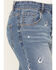 Image #2 - Wild Daisy Girls' Horseshoe Embroidered Mid Rise Flare Stretch Denim Jeans, Multi, hi-res
