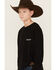 Image #3 - Ariat Boys' Camo Logo Long Sleeve Graphic T-Shirt, Black, hi-res