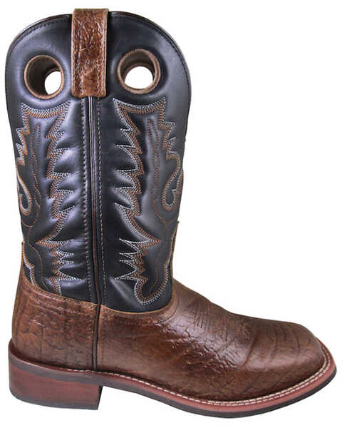 Image #1 - Smoky Mountain Men's Wyatt Western Boots - Broad Square Toe, Brown, hi-res