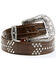 Image #1 - Shyanne Women's Croc Print Bling Arrow Belt, Brown, hi-res