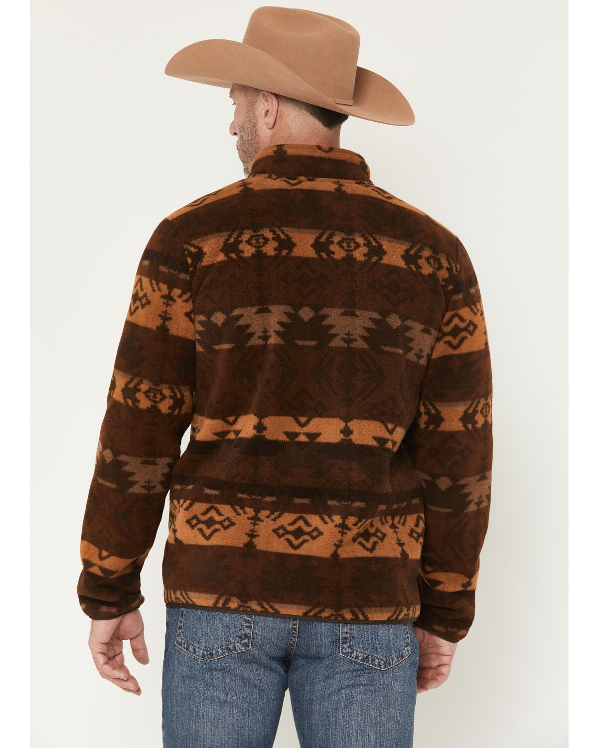 Image #4 - Cody James Men's Willows Southwestern Print Zip-Up Jacket, Dark Brown, hi-res