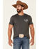 Buck Wear Men's Brown Respect Rights Back Graphic Short Sleeve T-Shirt , Brown, hi-res