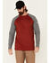 Ariat Men's FR Red & Grey Long Sleeve Baseball Work T-Shirt , Red, hi-res