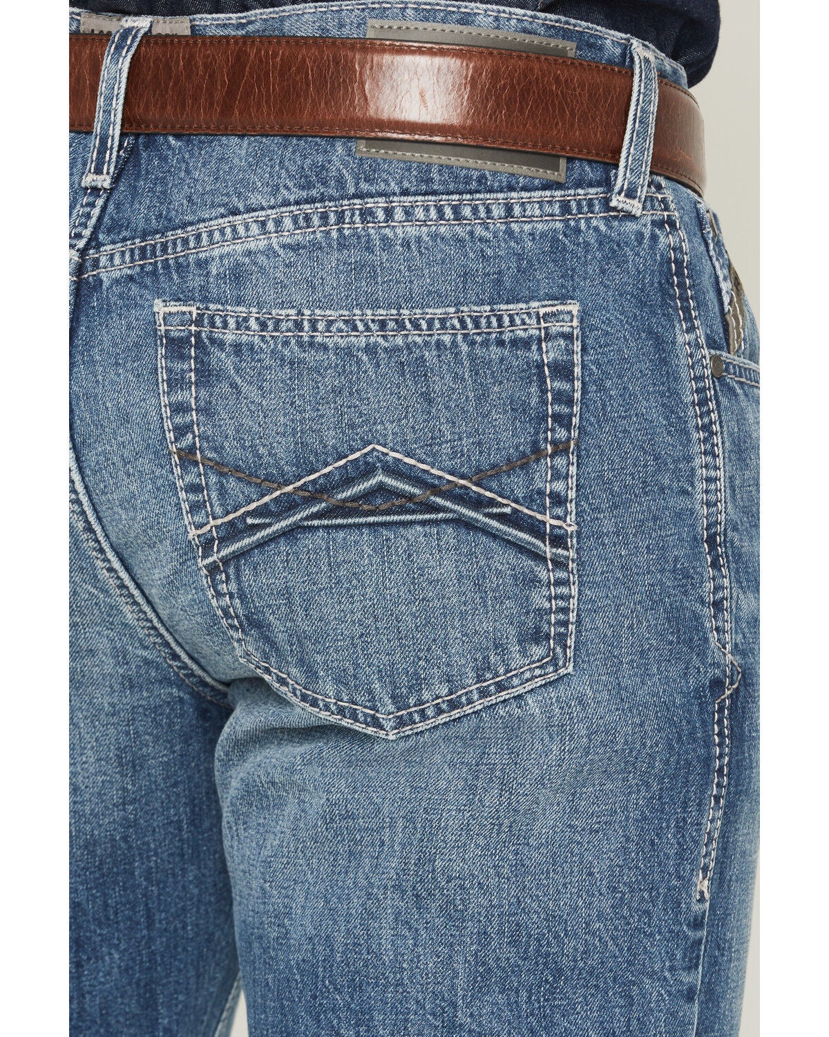 Image #4 - Ariat Men's M4 Kaden Butler Medium Wash Relaxed Straight Denim Jeans, Medium Wash, hi-res