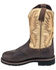 Justin Men's Superintendent Western Work Boots - Steel Toe, Brown, hi-res
