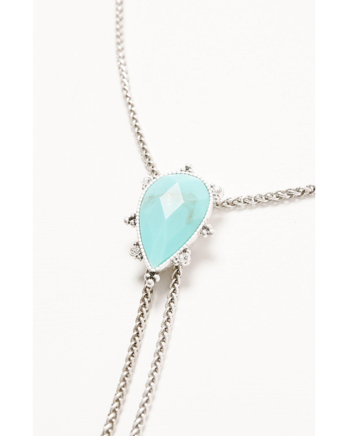 Image #2 - Lainey Wilson Women's Long Pear Stone Bolo, Silver, hi-res