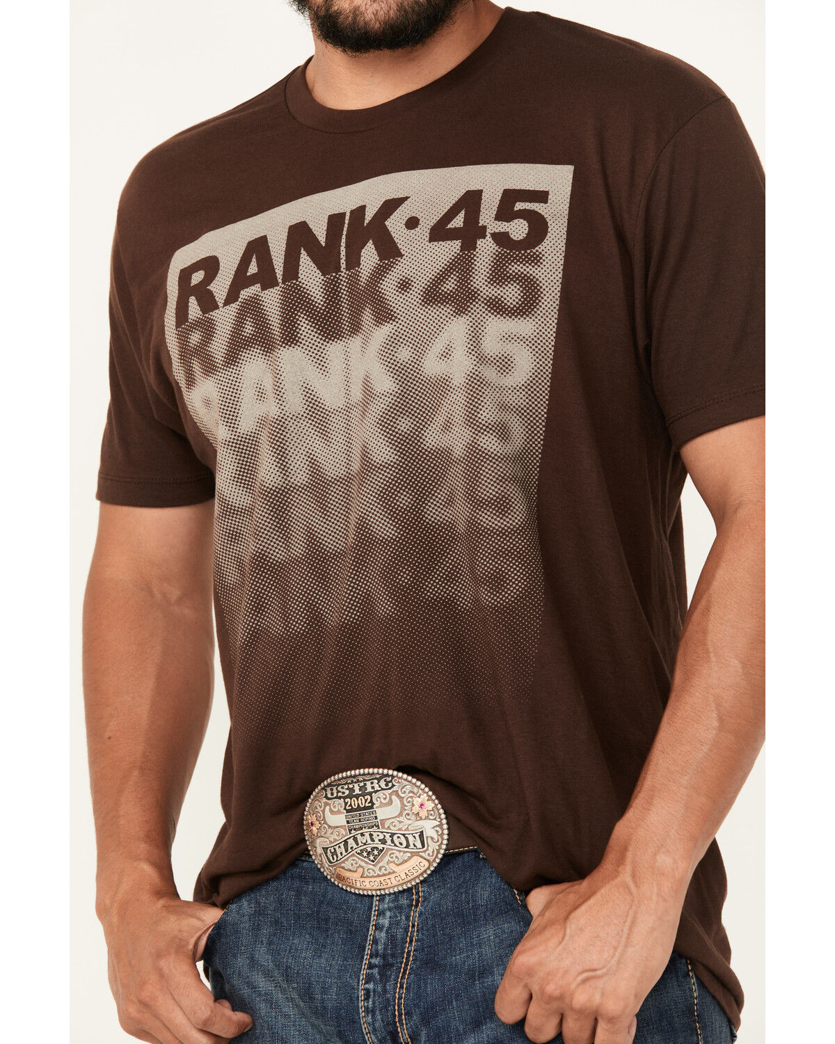 Image #3 - RANK 45® Men's Blurville Short Sleeve Graphic T-Shirt, Chocolate, hi-res