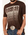 Image #3 - RANK 45® Men's Blurville Short Sleeve Graphic T-Shirt, Chocolate, hi-res