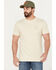 Brixton Men's Alpha Square Logo Short Sleeve Graphic T-Shirt, Cream, hi-res
