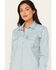 Image #2 - Ariat Women's FR Martlet Long Sleeve Snap Work Shirt , Turquoise, hi-res