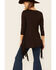 Tasha Polizzi Women's Solid Brown Darcie 3/4 Sleeve Tunic , Brown, hi-res