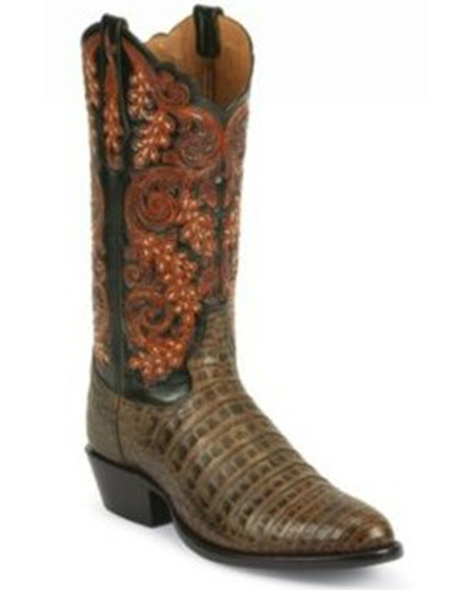 Tony Lama Men s Exotic Caiman Belly Western Boots Round Toe Sheplers