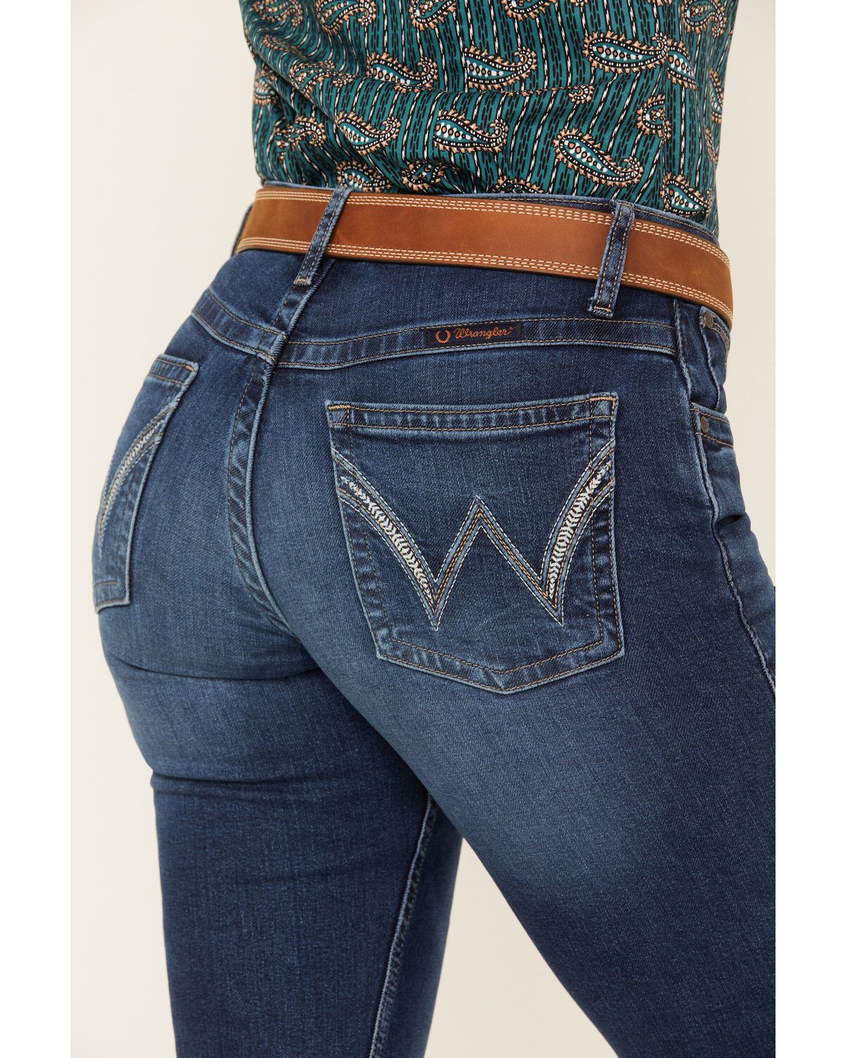Image #4 - Wrangler Women's Q-Baby Dark Wash Mid Rise Bootcut Ultimate Riding Jeans, Dark Wash, hi-res
