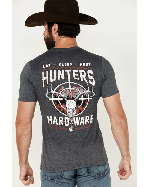 Image #1 - Cowboy Hardware Men's Eat Sleep Hunt Short Sleeve T-Shirt, Charcoal, hi-res