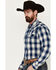 Image #2 - Cody James Men's Buffalo Plaid Print Long Sleeve Snap Western Flannel Shirt - Big , Blue, hi-res