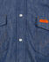 Image #4 - Wrangler Men's FR Long Sleeve Snap Western Work Shirt - Big, Blue, hi-res