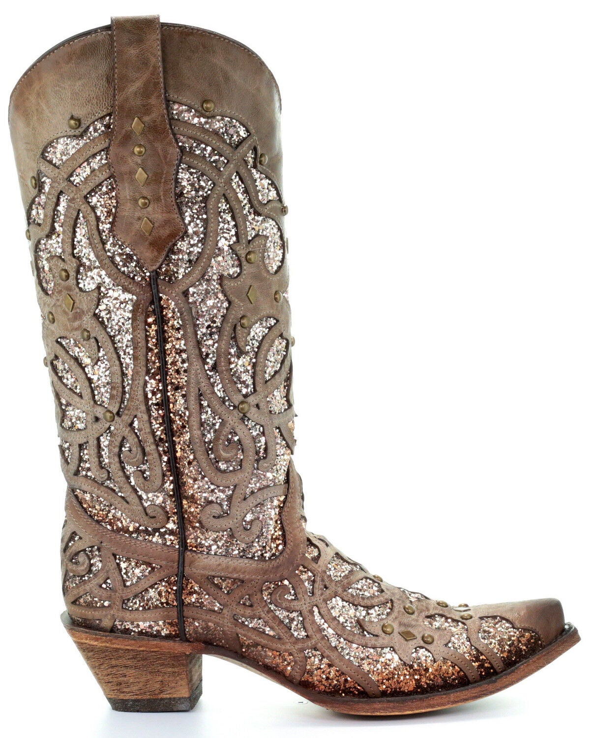 Image #2 - Corral Women's Golden Luminary Roots Western Boots - Snip Toe, , hi-res