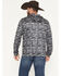 Image #4 - Rock & Roll Denim Men's Southwestern Striped Performance Hooded Sweatshirt, Charcoal, hi-res