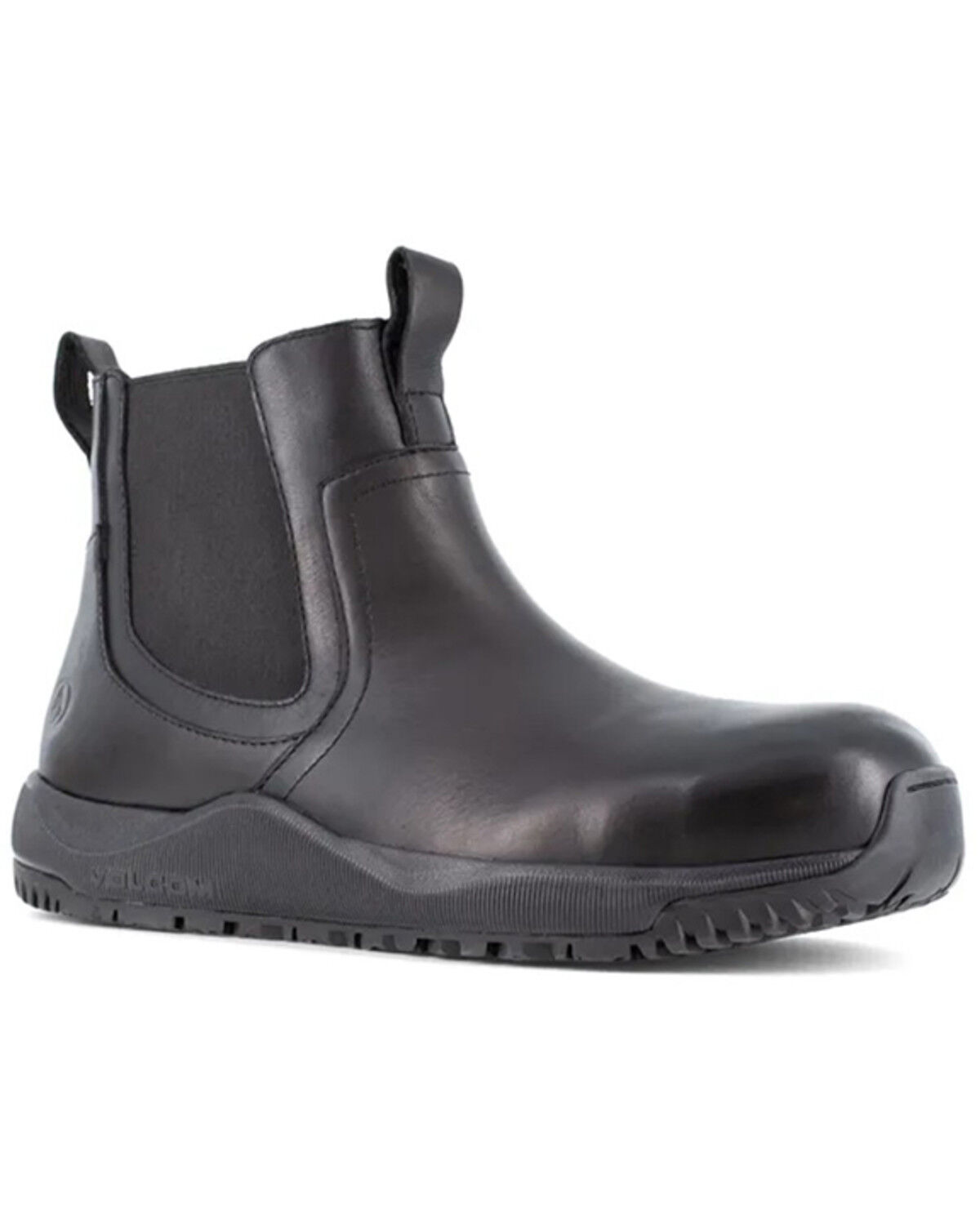Image #1 - Volcom Men's Street Shield Slip-On Station Tactical Work Boots - Composite Toe, Black, hi-res