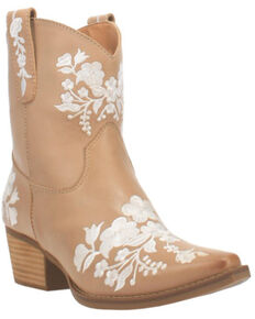 Dingo Women's Take A Bow Western Booties - Snip Toe, Sand, hi-res