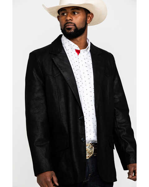 Image #5 - Cody James Men's Black Suede Blazer Jacket , Black, hi-res