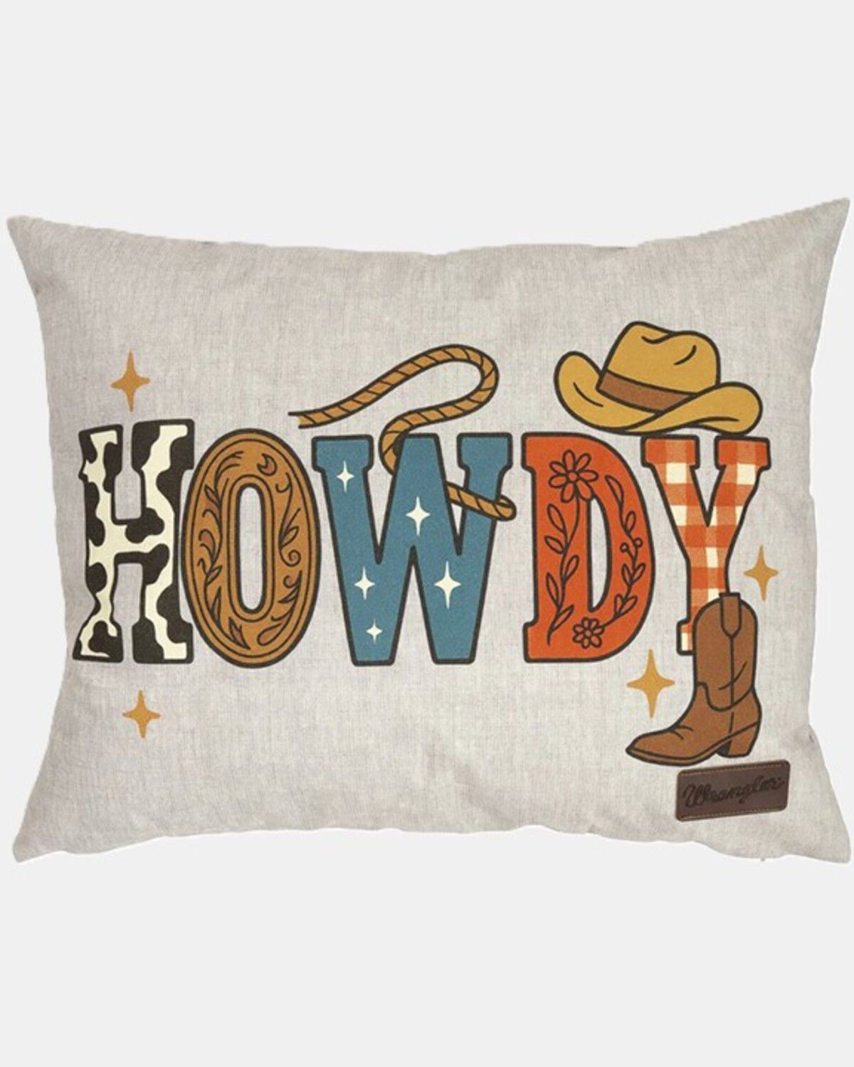 Image #1 - Wrangler Howdy Outdoor Pillow, Multi, hi-res