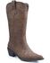 Image #1 - Roper Women's Embroidered Faux Leather Western Boots - Snip Toe, Brown, hi-res