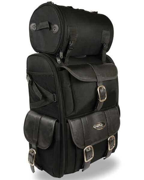 Image #1 - Milwaukee Leather Extra Large Two Piece Nylon Touring Pack, Black, hi-res