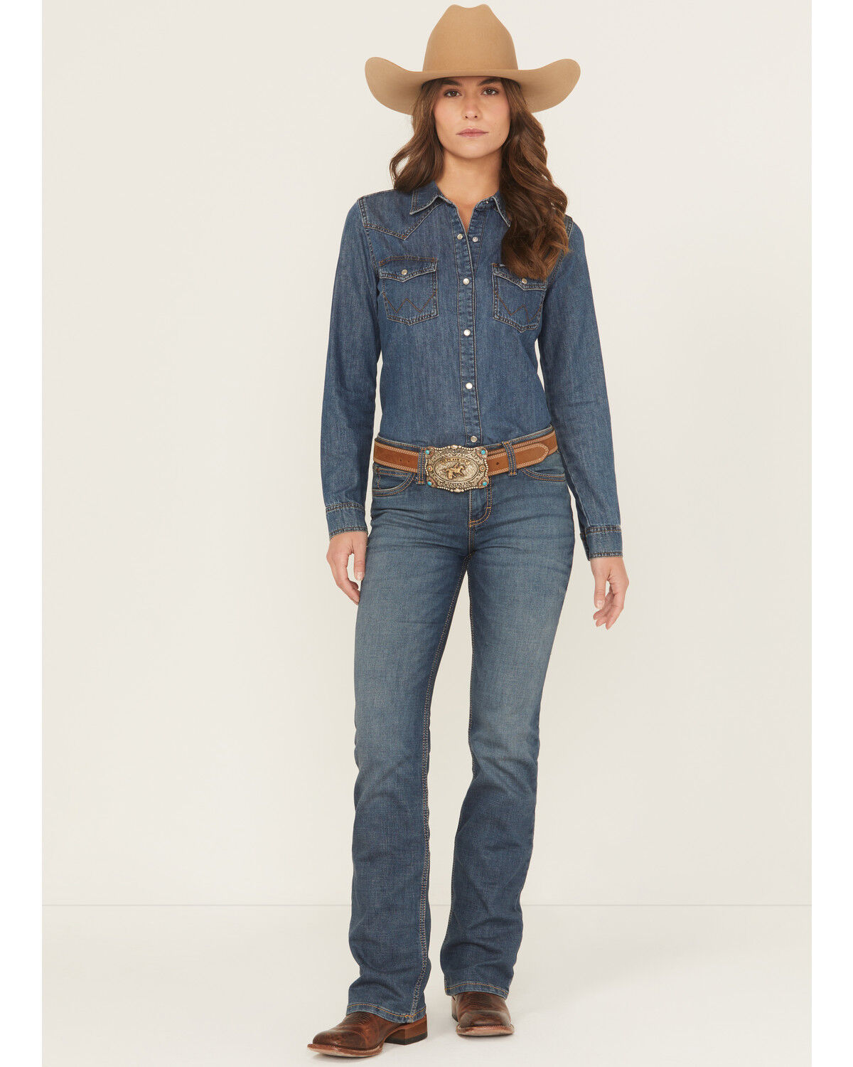Image #2 - Wrangler Women's Medium Wash Retro Mae Jeans, Blue, hi-res