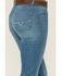 Image #4 - Kimes Ranch Women's Light Wash Mid Rise Lola Soho Fade Trouser, Blue, hi-res