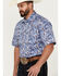 Image #2 - Wrangler 20X Men's Advanced Comfort Floral Print Short Sleeve Snap Western Shirt, Purple, hi-res