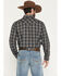 Image #4 - Cody James Men's Warriors Way Plaid Print Long Sleeve Snap Western Shirt, Dark Blue, hi-res