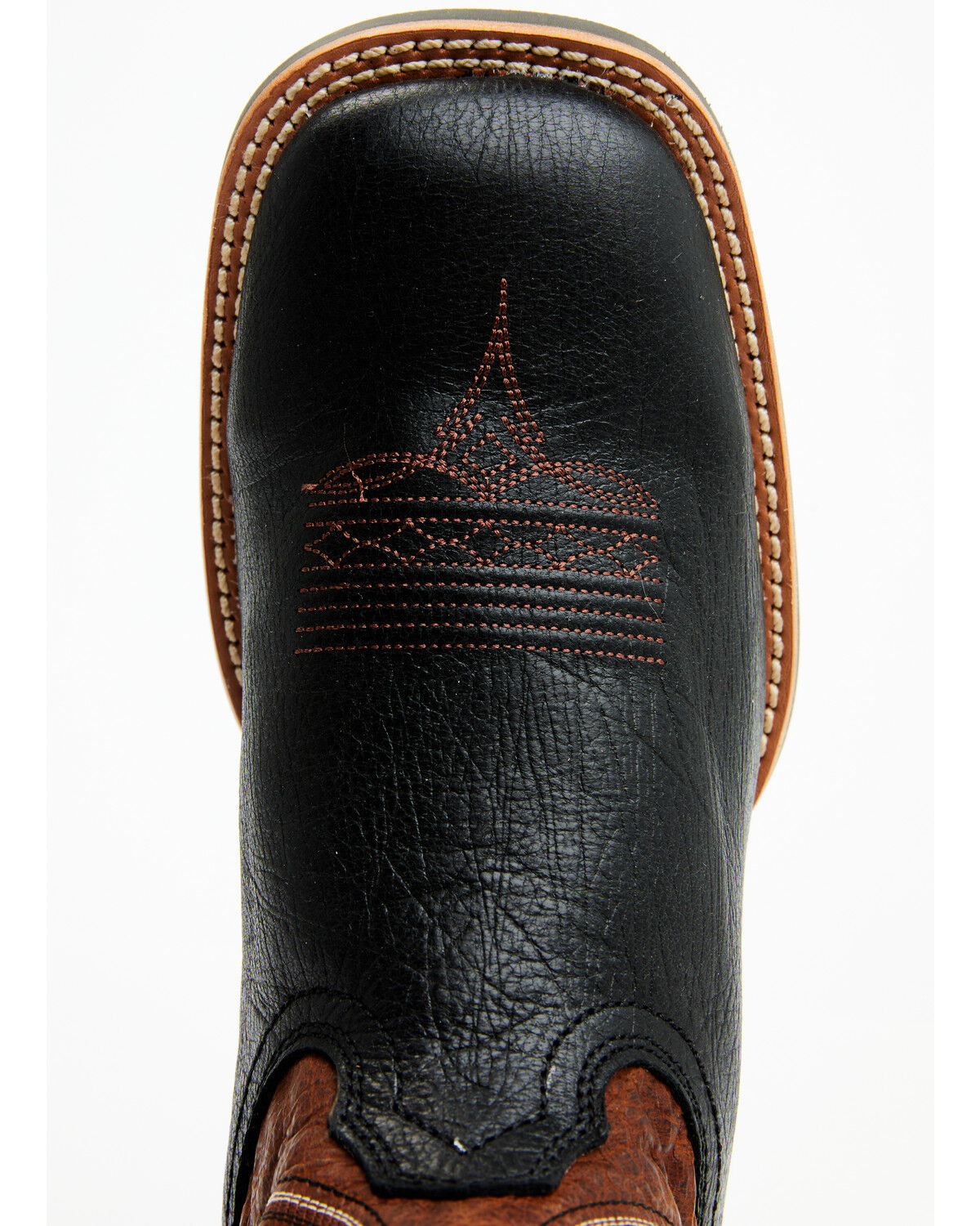 Image #6 - RANK 45® Men's Warrior Performance Western Boots - Broad Square Toe, Black/brown, hi-res