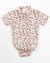 Shyanne Infant Girls' Floral Print Short Sleeve Snap Western Onesie, Ivory, hi-res