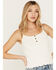 Cleo + Wolf Women's Rib Knit Henley Tank, Cream, hi-res