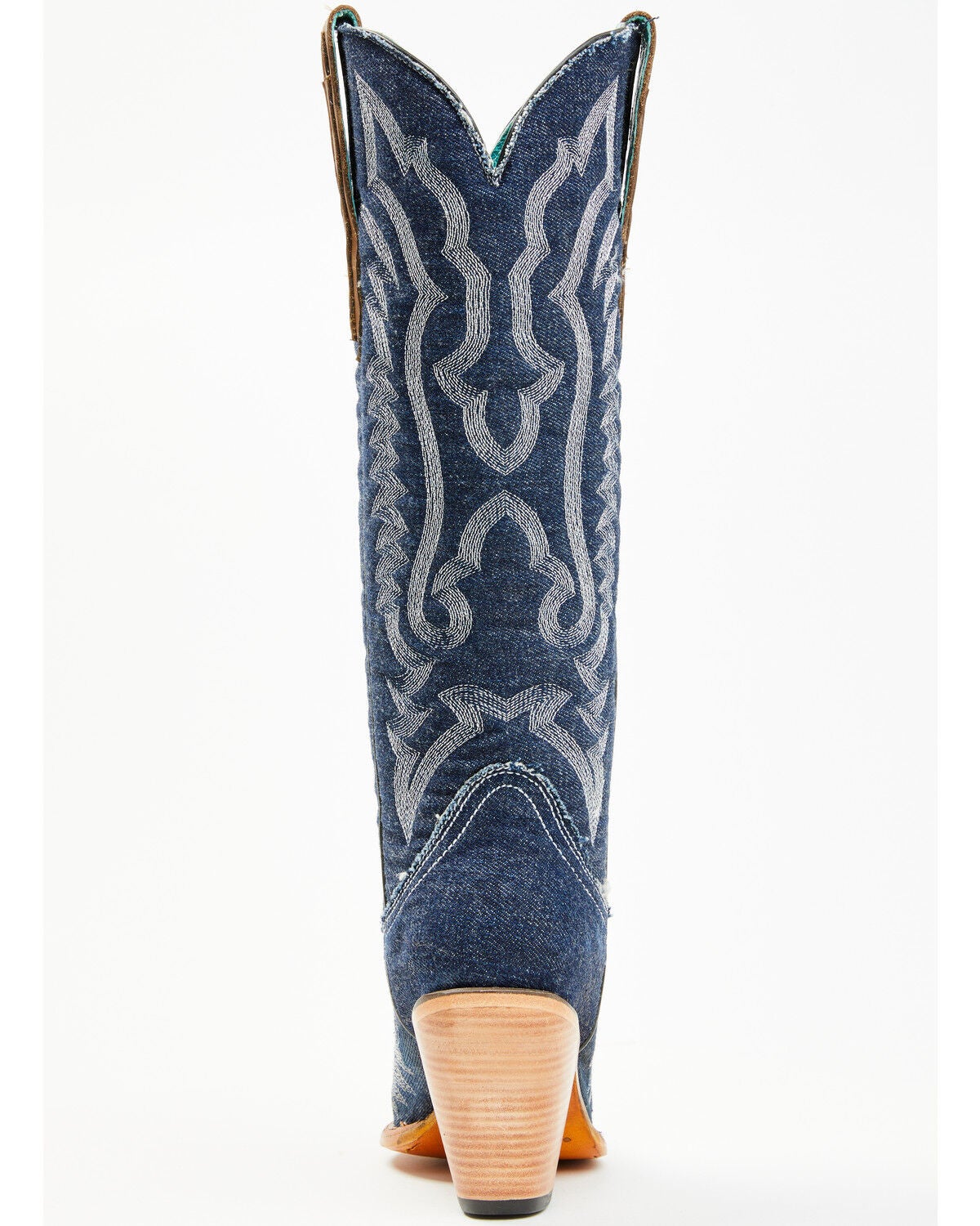 Image #5 - Corral Women's Denim Embroidered Tall Western Boots - Snip Toe, Medium Blue, hi-res