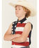 Image #2 - Cody James Boys' 2nd Amendment Bubba Sleeveless Snap Western Shirt, Red, hi-res