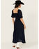 Image #5 - Wild Moss Women's Embroidered Half Sleeve Midi Dress, Navy, hi-res