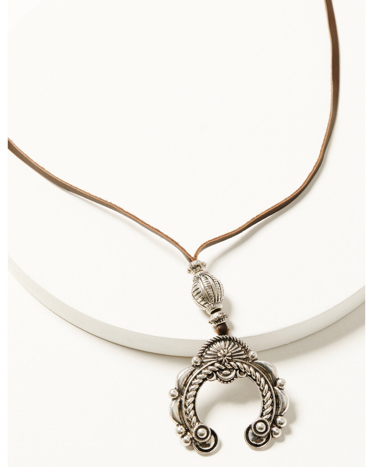 Shyanne Women's Juniper Sky Squash Blossom Pendant Necklace, Silver, hi-res