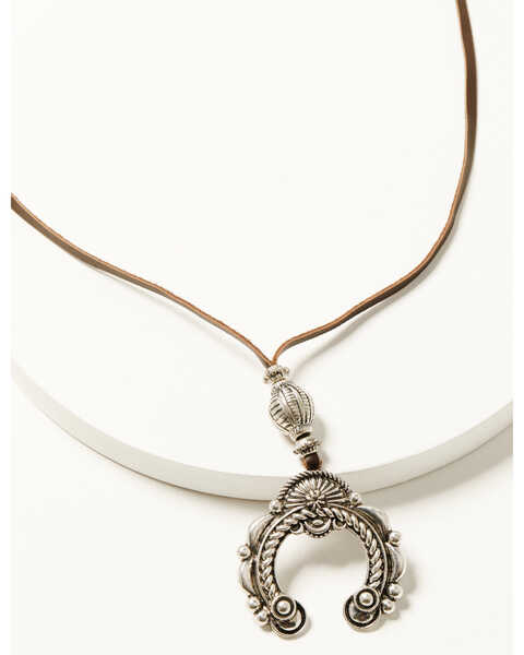 Image #1 - Shyanne Women's Juniper Sky Squash Blossom Pendant Necklace , Silver, hi-res